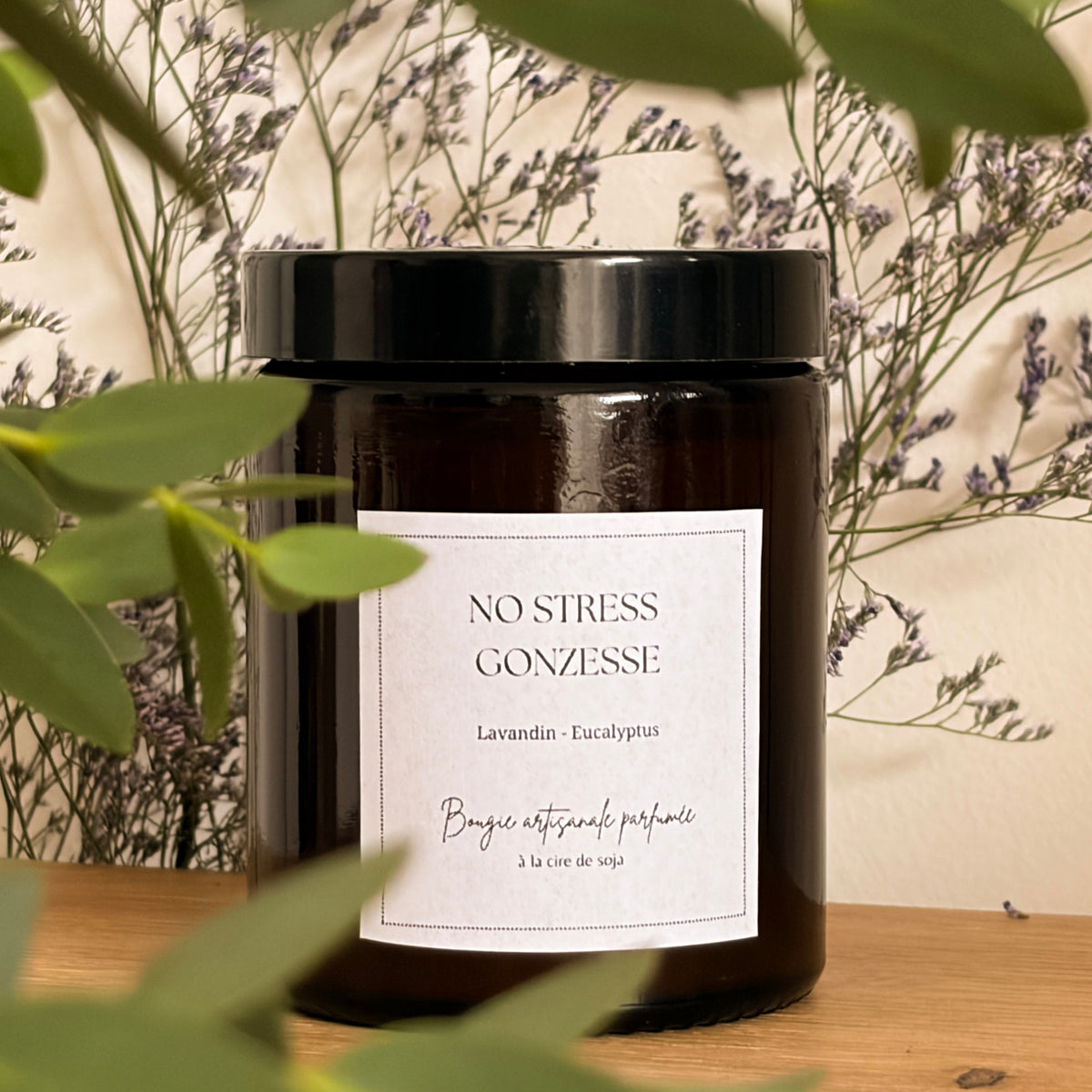 Bougie No stress gonzesse - parfum lavandin eucalyptus